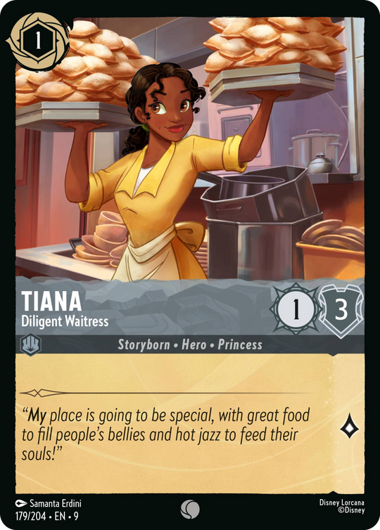 9FAB-179, C, Tiana - Diligent Waitress (Foil)