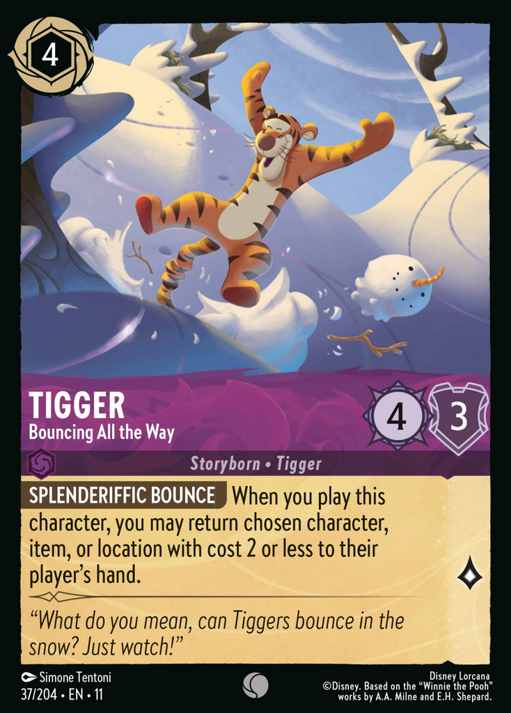 11WSP-037, C, Tigger - Bouncing All the Way (Foil)