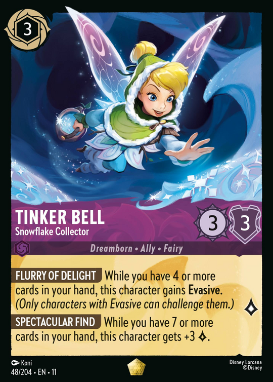 11WSP-048, L, Tinker Bell - Snowflake Collector (Foil)