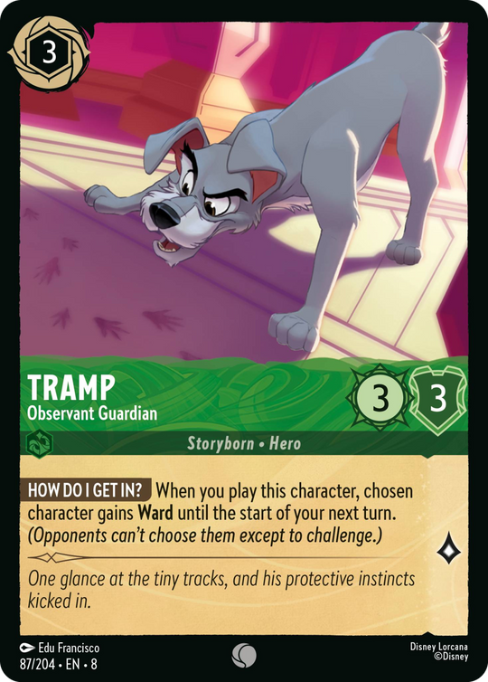 8ROF-087, C, Tramp - Observant Guardian (Foil)