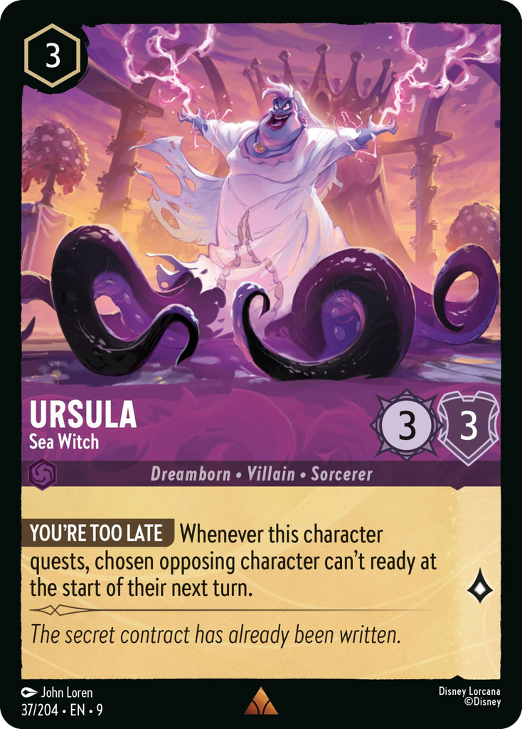 9FAB-037, R, Ursula - Sea Witch (Foil)