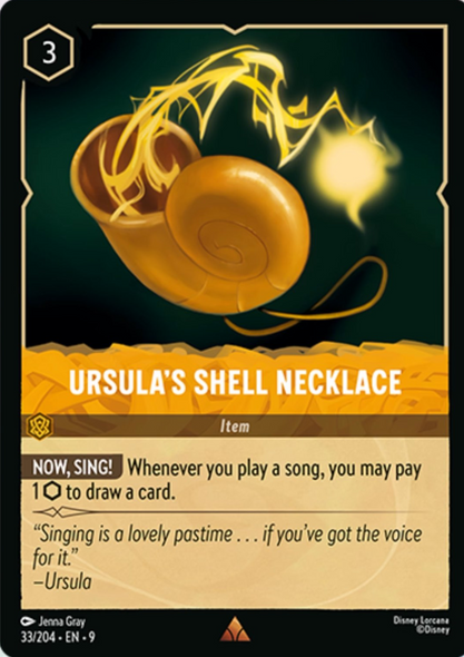 9FAB-033, R, Ursula's Shell Necklace (Foil)