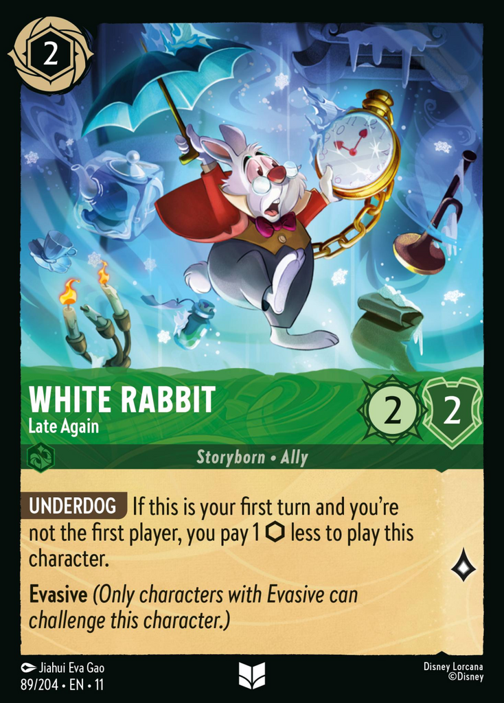 11WSP-089, UC, White Rabbit - Late Again (Foil)