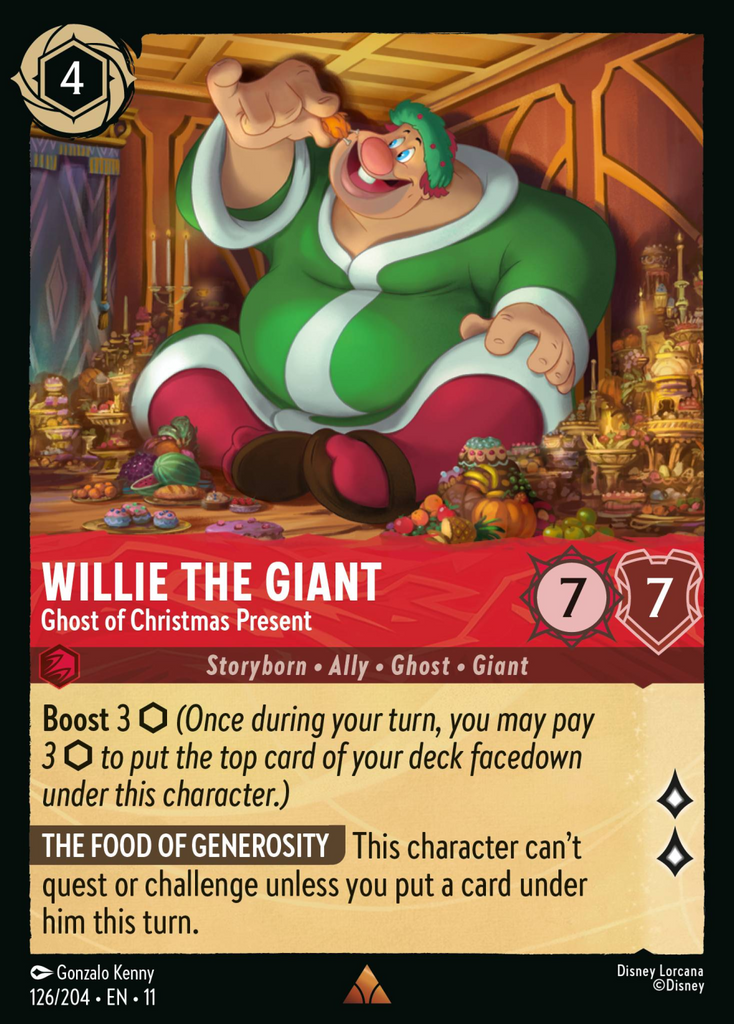 11WSP-126, R, Willie the Giant - Ghost of Christmas Present (Foil)