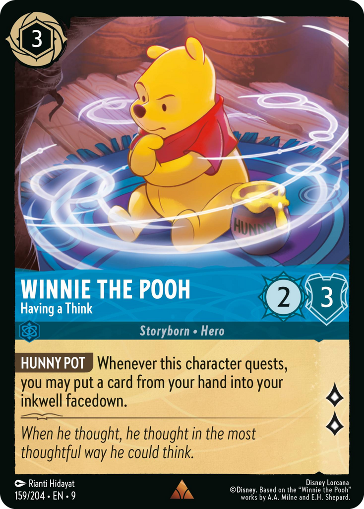 9FAB-159, R, Winnie the Pooh - Having A Think (Foil)