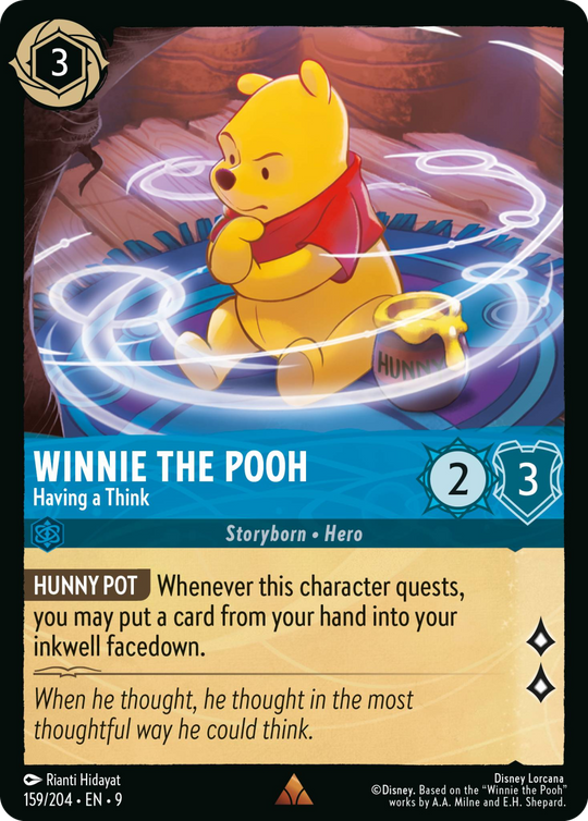 9FAB-159, R, Winnie the Pooh - Having A Think (Foil)