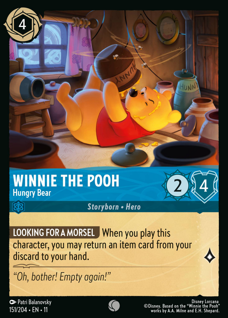 11WSP-151, C, Winnie the Pooh - Hungry Bear
