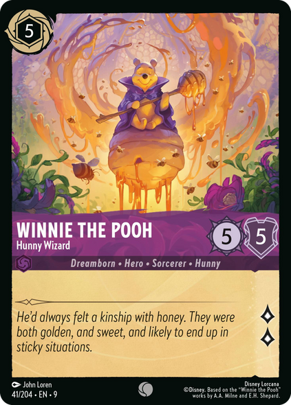 9FAB-041, C, Winnie the Pooh - Hunny Wizard (Foil)