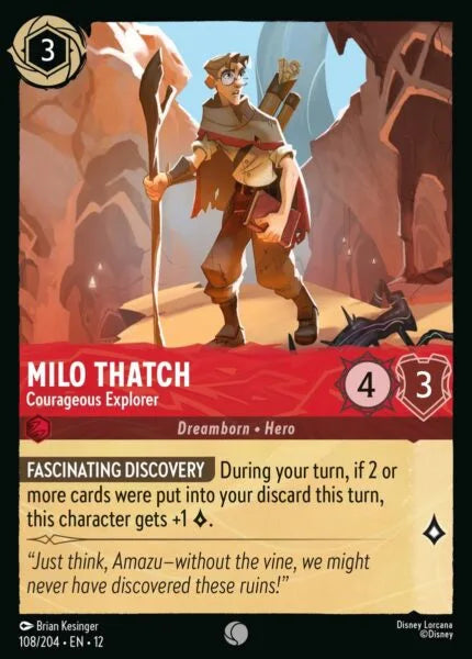 12WIL-108, C, Milo Thatch - Courageous Explorer