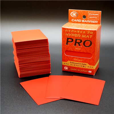 KMC - Standard Sleeves - Hyper Mat Pro Red(100 Sleeves)