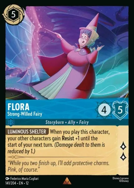 12WIL-141, R, Flora - Strong-Willed Fairy
