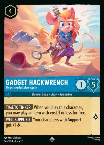 12WIL-145, SR, Gadget Hackwrench - Resourceful Mechanic (Foil)