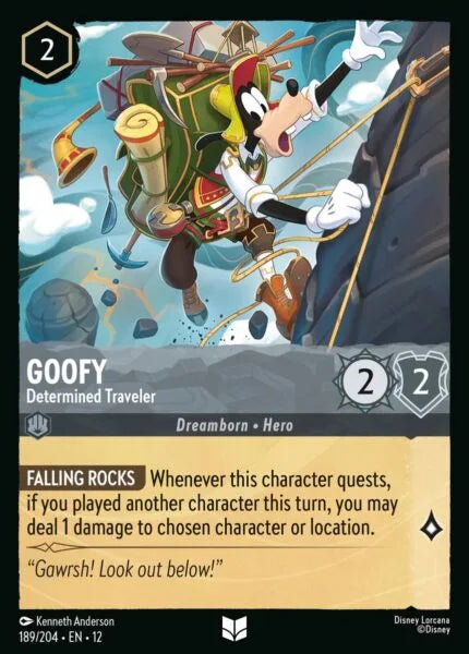 12WIL-189, UC, Goofy - Determined Traveler