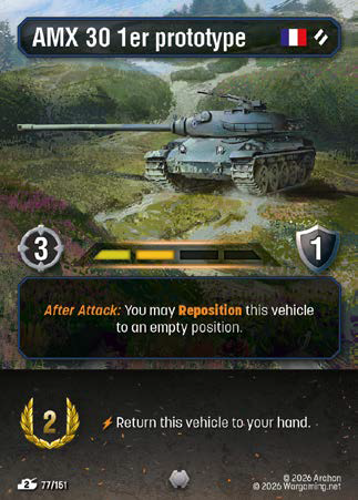 TF077, U, AMX 30 1er prototype