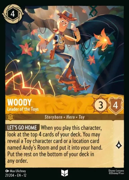 12WIL-021, UC, Woody - Leader of the Toys (Foil)