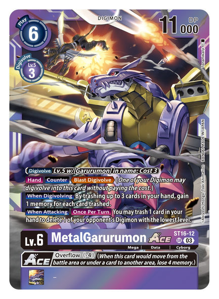 ST16-12, SR, MetalGarurumon Ace (Box Topper)