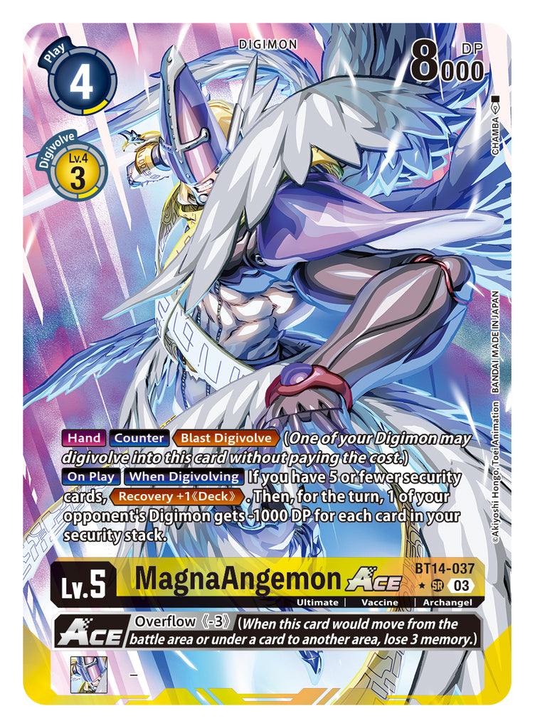 BT14-037, SR, MagnaAngemon ACE (English Only Altnerate Art)