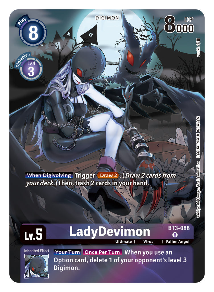 BT03-088 R, LadyDevimon (BT14 Alternate Art)