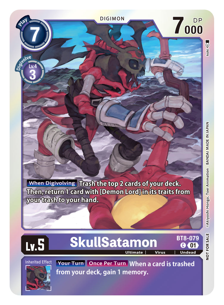 BT08-079, C, SkullSatamon (BT14 Alternate Art)