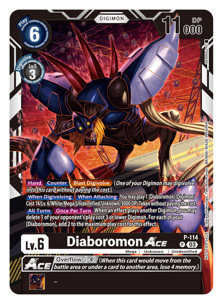 P-114, P, Diaboromon Ace (Box Topper)