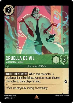 1TFC-072, R, Cruella de Vil (Foil)