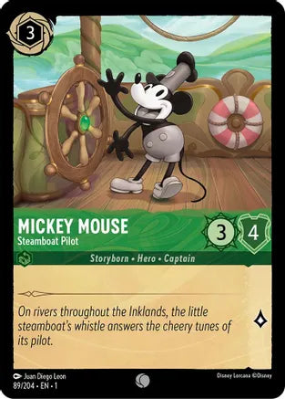1TFC-089, C, Mickey Mouse - Steamboat Pilot (Foil)