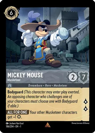 1TFC-186, R, Mickey Mouse - Musketeer (Foil)