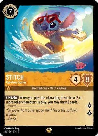 1TFC-021, L, Stitch - Carefree Surfer