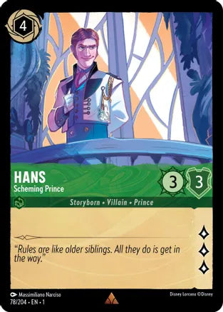 1TFC-078, R, Hans - Scheming Prince (Foil)