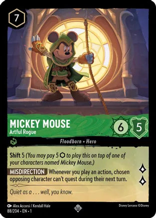 1TFC-088, SR, Mickey Mouse - Artful Rogue