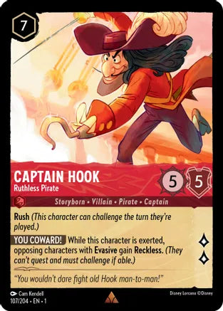 1TFC-107, R, Captain Hook - Ruthless Pirate (Foil)