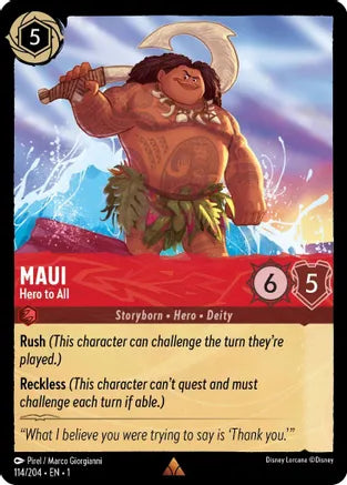 1TFC-114, R, Maui - Hero to All (Foil)