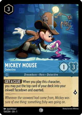 1TFC-154, C, Mickey Mouse - Detective (Foil)