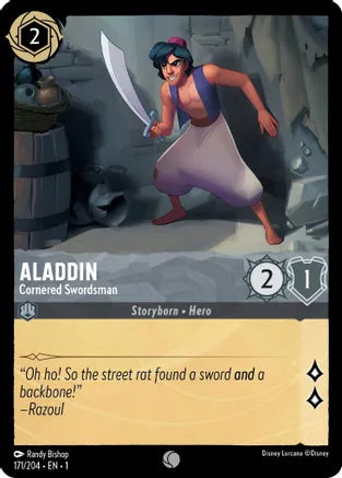 1TFC-171, C, Aladdin - Cornered Swordsman (Foil)