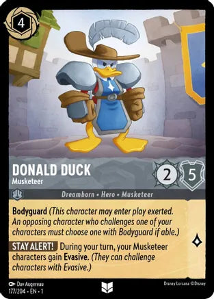 1TFC-177, UC, Donald Duck - Musketeer (Foil)