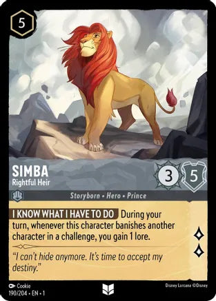 1TFC-190, UC, Simba - Rightful Heir (Foil)