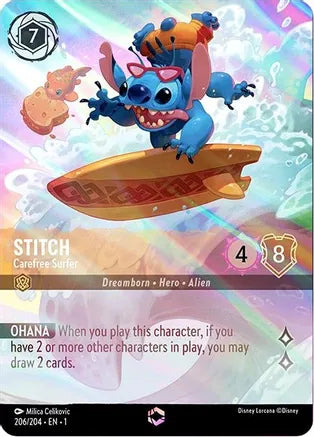 1TFC-206, E, Stitch - Carefree Surfer (Alternate Art)