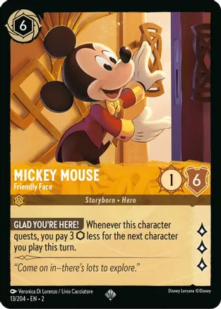 2RTF-013, SR, Mickey Mouse - Friendly Face (Foil)