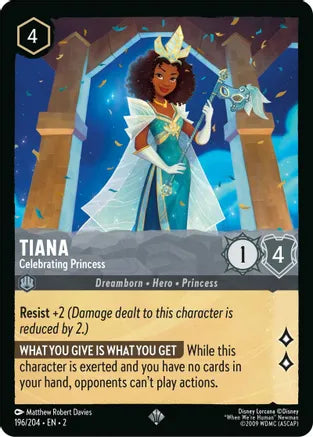 2RTF-196, SR, Tiana - Celebrating Princess