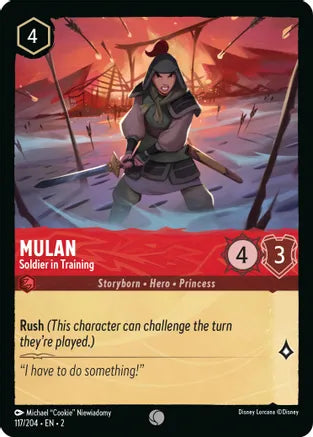 2RTF-117, C, Mulan - Soldier in Training (Foil)