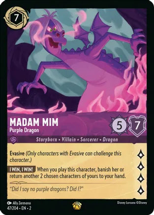 2RTF-047, L, Madam Mim - Purple Dragon