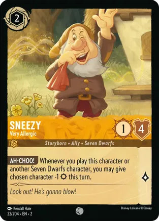 2RTF-022, C, Sneezy - Very Allergic (Foil)