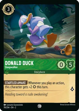 2RTF-078, C, Donald Duck - Sleepwalker (Foil)