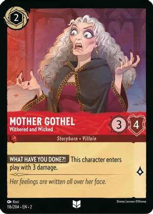 2RTF-116, UC, Mother Gothel - Withered and Wicked (Foil)