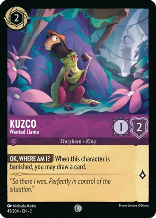 2RTF-045, C, Kuzco - Wanted Llama (Foil)
