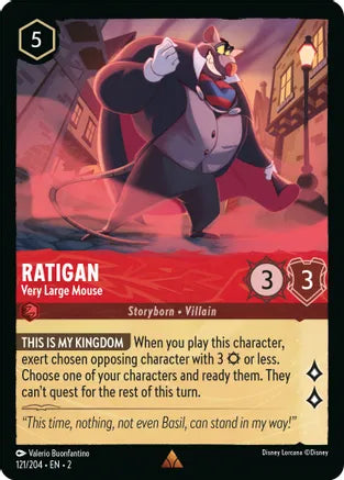 2RTF-121, R, Ratigan - Very Large Mouse (Foil)