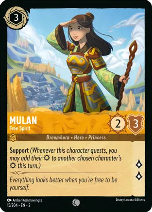 2RTF-015, C, Mulan - Free Spirit (Foil)