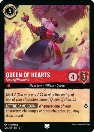 2RTF-120, UC, Queen of Hearts - Sensing Weakness (Foil)