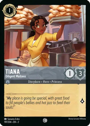 2RTF-197, C, Tiana - Diligent Waitress (Foil)