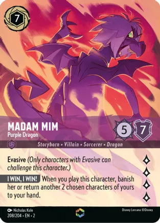 2RTF-208, E, Madam Mim - Purple Dragon (Alternate Art)